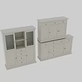 White Modern Dressers With Multiple Drawers And Cabinet Doors For Bedroom Storage