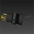 Black Electrical Toggle Switch With Red Indicator And Yellow Pins For Appliance Control