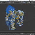 Machine dog machine orangutan machine monkey attack robot science fiction robot future high-tech low face number low model simple model film and television level super realistic 3d model