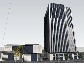 modern office building office building 3d model