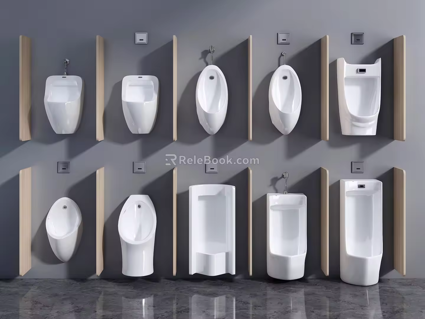 Modern urinal 3d model