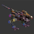 Sci Fi Mechanical Dinosaur Robot Creature With Metal Body And Robotic Components 3d model