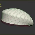 Stylish White Beret With Black Edge Classic Fashion Accessory For Daily Wear
