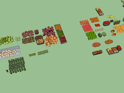 Modern Vegetables Vegetables Fruits Agricultural Products 3d model