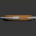 Futuristic Weapon Design Featuring Circular Orange Center And Silver Metal Blades