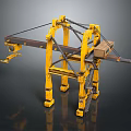 Yellow Heavy Duty Industrial Crane With Extended Boom And Cargo Lifting Structure