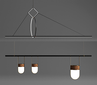 Modern chandelier 3d model