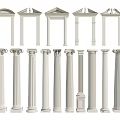 Classical Roman Columns Featuring Various Architectural Styles And Ornate Capitals 3d model
