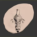 Pink Fantasy Creature 3D Sculpture With Decorative Details On Base Platform