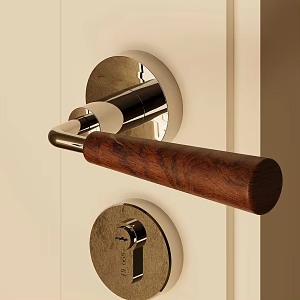 Middle style door handle 3d model