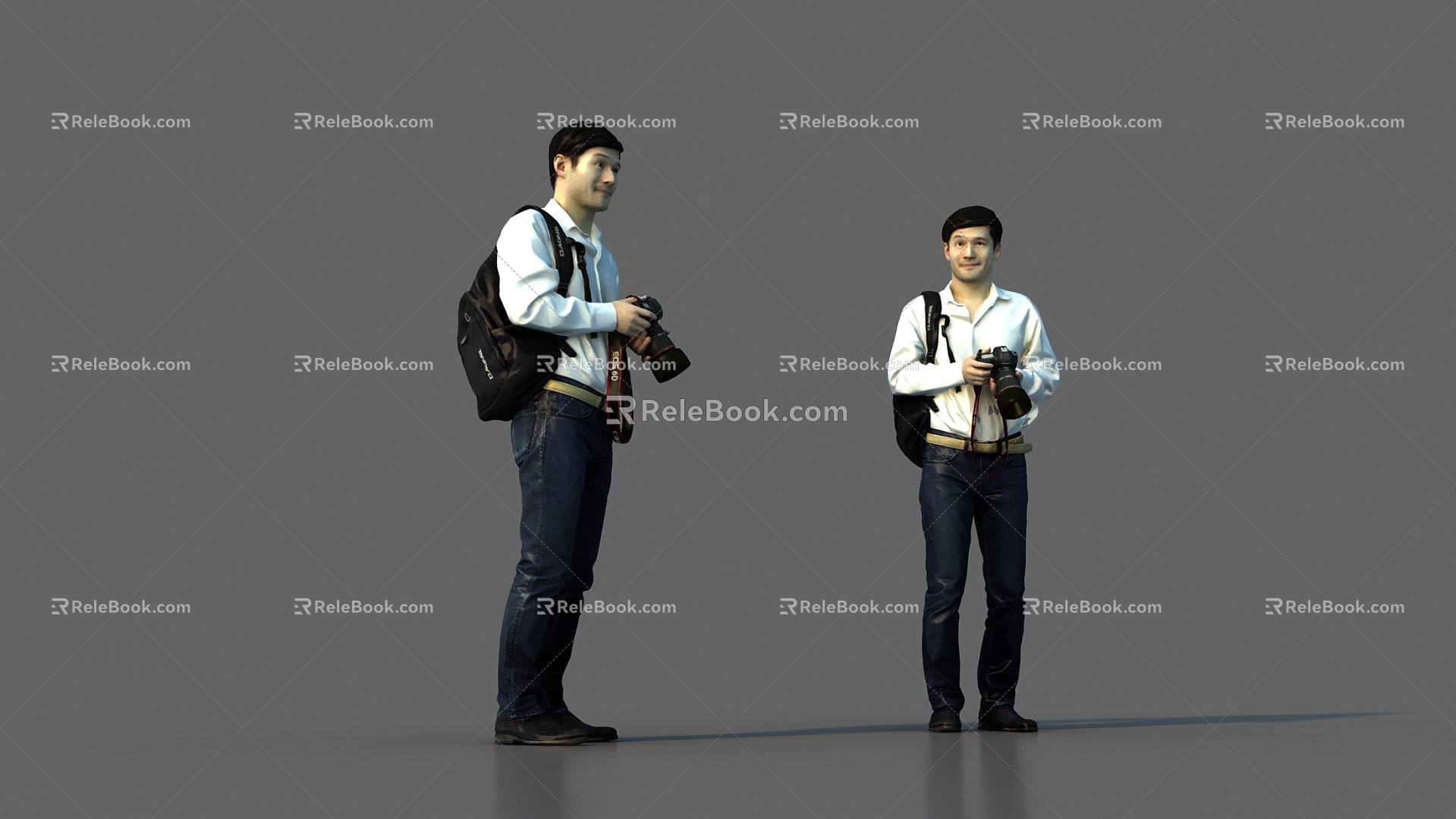 Modern Man Camera Man 3d model