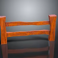 Wooden Architectural Railing With Simple Structure And Natural Wood Grain For Building Decoration