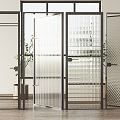 Modern glass door Changhong glass door 3d model