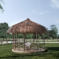 thatched pavilion landscape pavilion thatched house 3d model