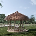 thatched pavilion pavilion landscape pavilion thatched house 3d model