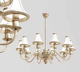 European Chandelier Classical Metal Chandelier 3d model