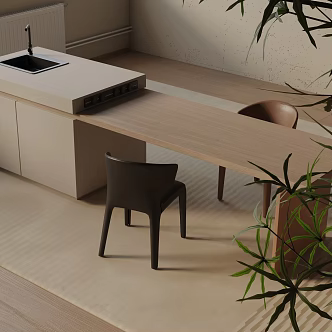 Modern table combination 3d model