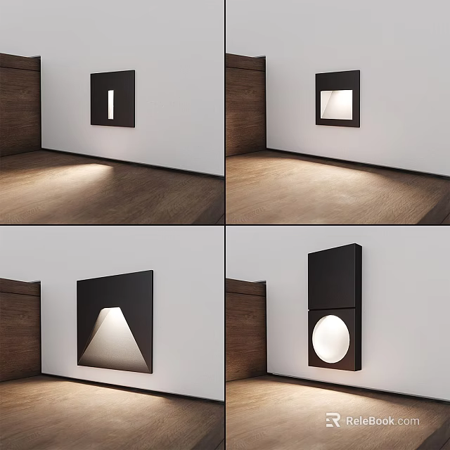 Modern Bedside Table Design With Stylish Wall Lamp And Wooden Details 3d model 