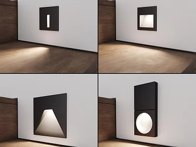 Modern Bedside Table Design With Stylish Wall Lamp And Wooden Details 3d model