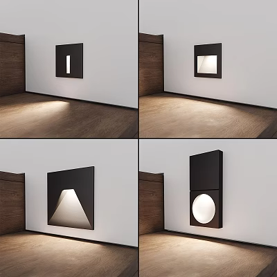 Modern Bedside Table Design With Stylish Wall Lamp And Wooden Details 3d model