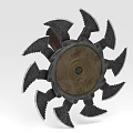 Industrial Impeller With Metal Blades And Central Brass Hub Component