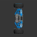 Car Auto Parts Suspension System With Wheel Hub Tires And Metal Springs