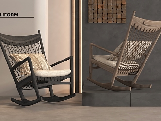 Outdoor Leisure Rocking Chair Recliner 3d model