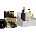 Essential Kitchen Supplies For Food Storage With Glass Jars And Metal Tray