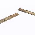Two Vintage Metal Rulers with Clear Measurement Markings on White Surface