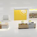 Reception snack shop snack shelves scattered said shelves snacks are very busy 3d model