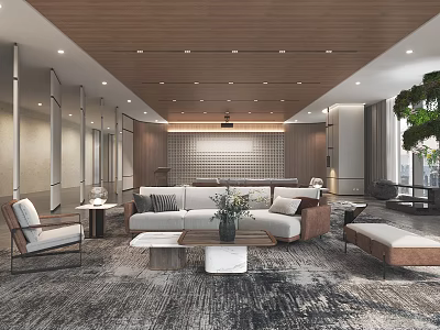 Club Lounge Sofa Combination 3d model