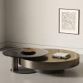 Modern Metal Coffee Table Round Coffee Table Metal Coffee Table 3d model