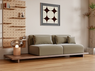 Modern double sofa 3d model