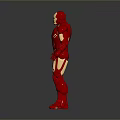 Iron Man Movie Character Action Figure with Red and Gold Armor in Standing Pose