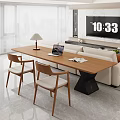Modern Desk Computer Desk Large Board Table Horizontal Hall Table 3d model