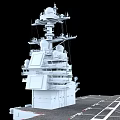 Advanced Military Weapon Aircraft Carrier Featuring Flight Deck and Combat Systems 3d model