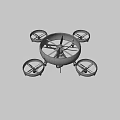 White Drone With Multiple Propellers And Camera Hanging Device Design