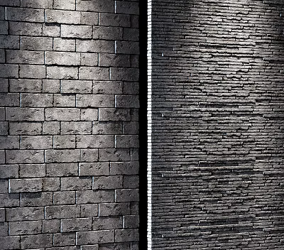 Modern wall culture stone 3d model Modern wall culture stone 3d model