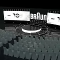 BRAUN 100 Years Anniversary Exhibition Stage With Lighting And Modern Backdrop Design