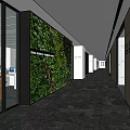 Modern aisle company aisle corridor display area aisle display office aisle enterprise corridor office building corridor 3d model