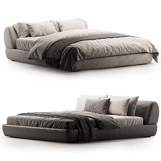 Modern Double Bed Super Moon Bed 3d model