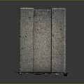 Gray Concrete Industrial Structure With Metal Vent And Rectangular Design Elements