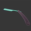 Classic Straight Razor With Silver Blade And Black Handle For Daily Grooming