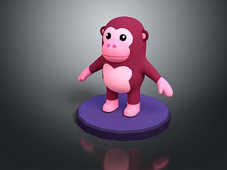 Monkey Cartoon Monkey Anime Monkey Stylized Monkey Fantasy Style Monkey Toy 3d model