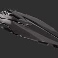 Futuristic Black Weapon With Sleek Metallic Design Sharp Edges And Intricate Structure 3d model