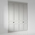 Elegant White TV Cabinet With Stylish Recessed Panel Doors And Sleek Matte Black Metal Handles