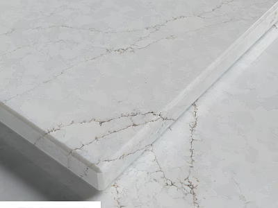 White Marble Component With Natural Vein Texture And Smooth Surface 3d model