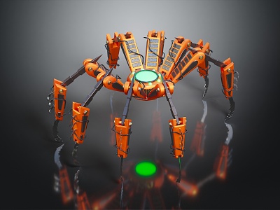 Modern Robot Sci-Fi Spider Mechanical Spider Machine Spider 3d model