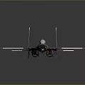 Detailed Gray Fighter Jet Model Featuring Red Yellow Markings And Number 523