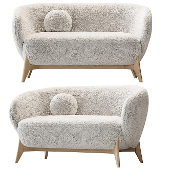 Modern double sofa 3d model